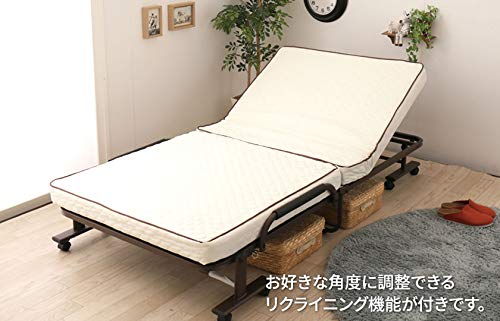 【最終値下げ】リクライニング付き折りたたみベッド　シングル 電動リクライニングベッド 折りたたみベッド シングル
